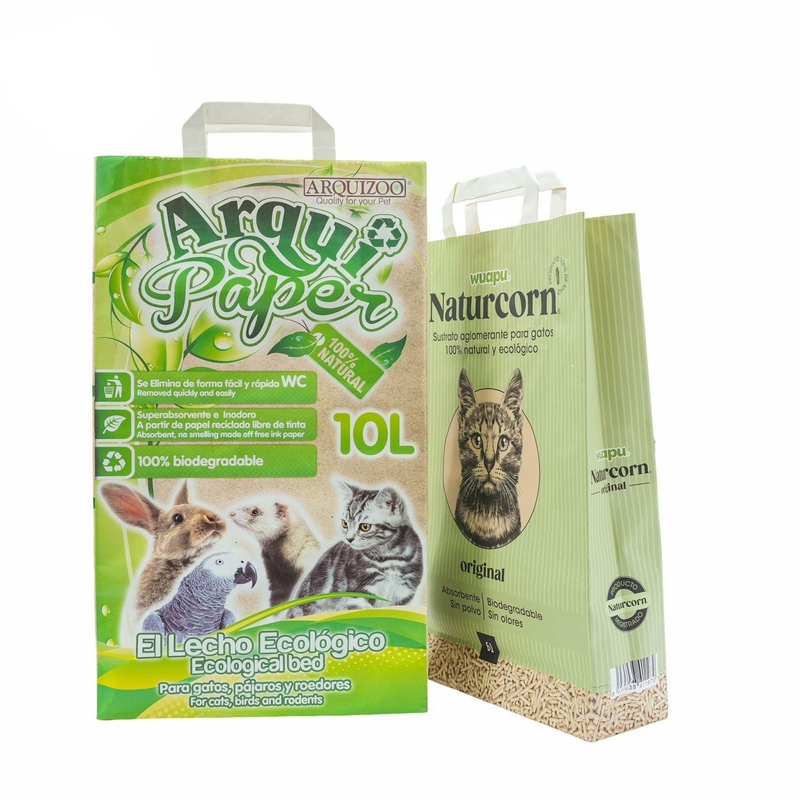 Sac en papier de liti&egrave;re pour chats