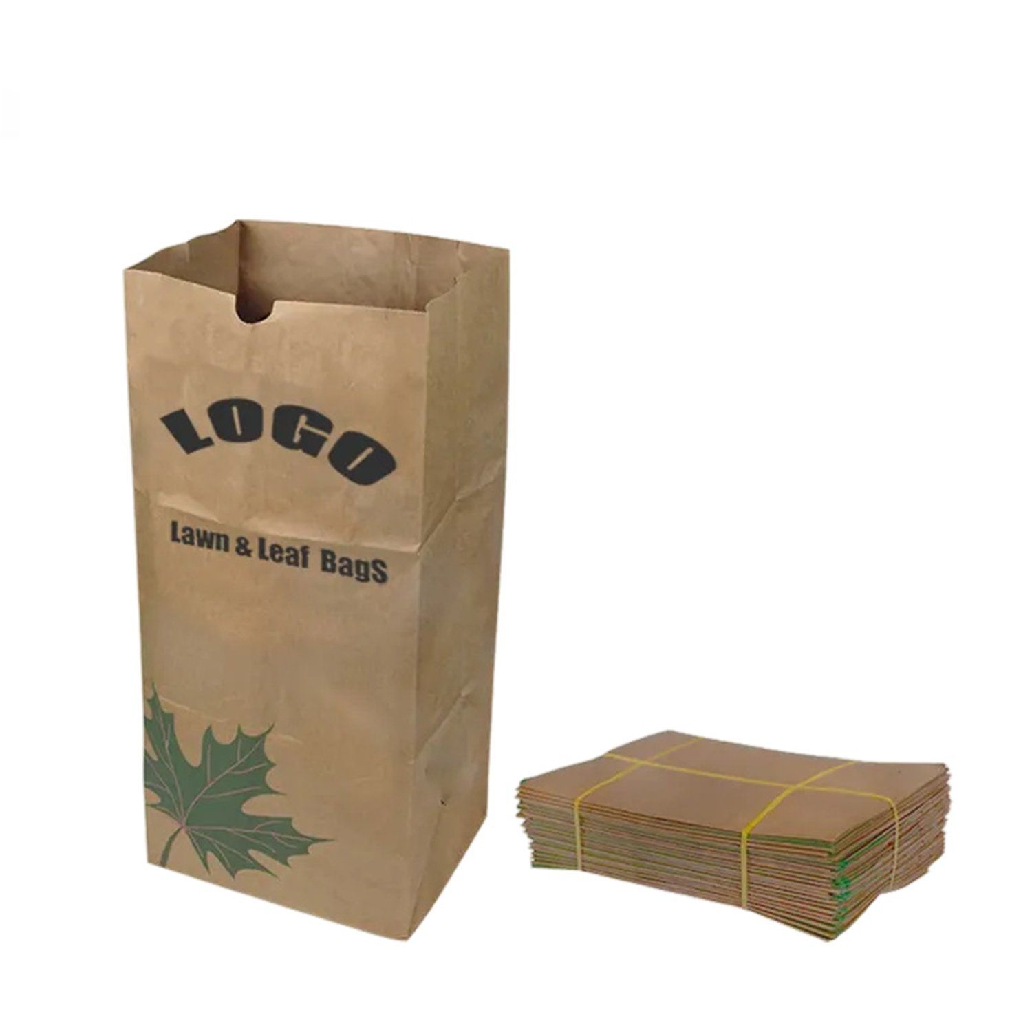 Sac en papier &agrave; feuilles
