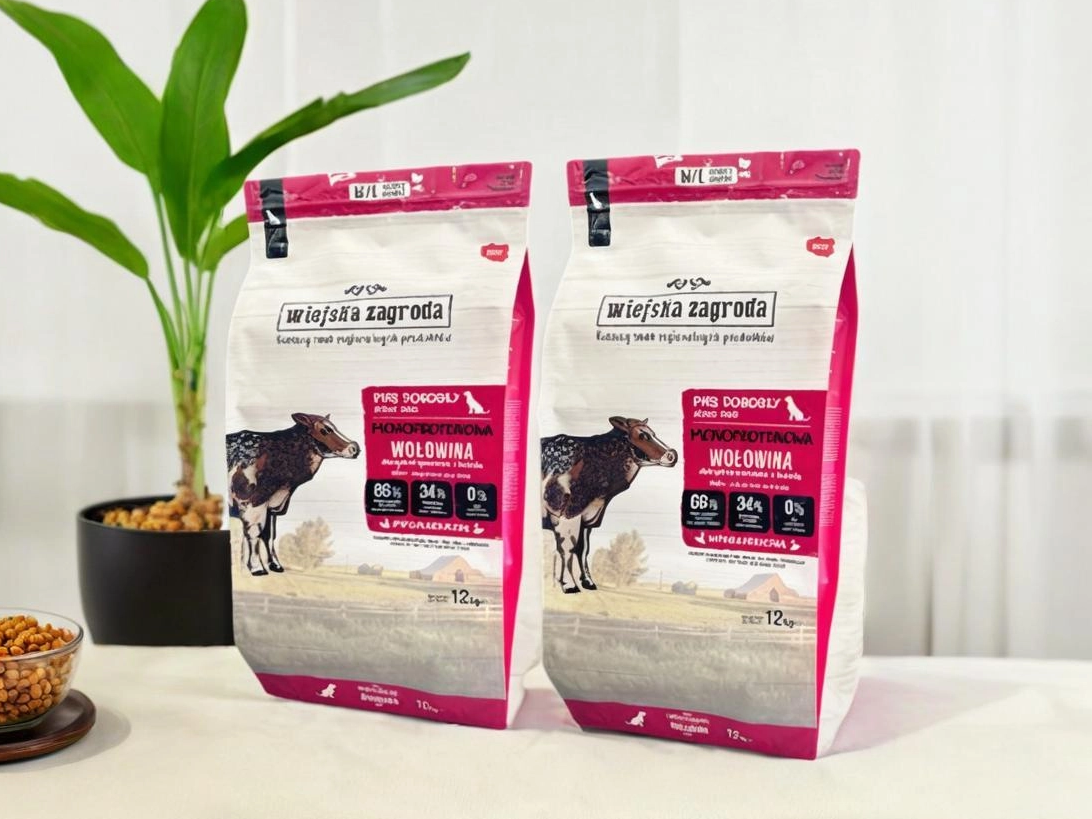 Sacs de qualit&eacute; quadrille premium pour les produits alimentaires pour animaux de compagnie