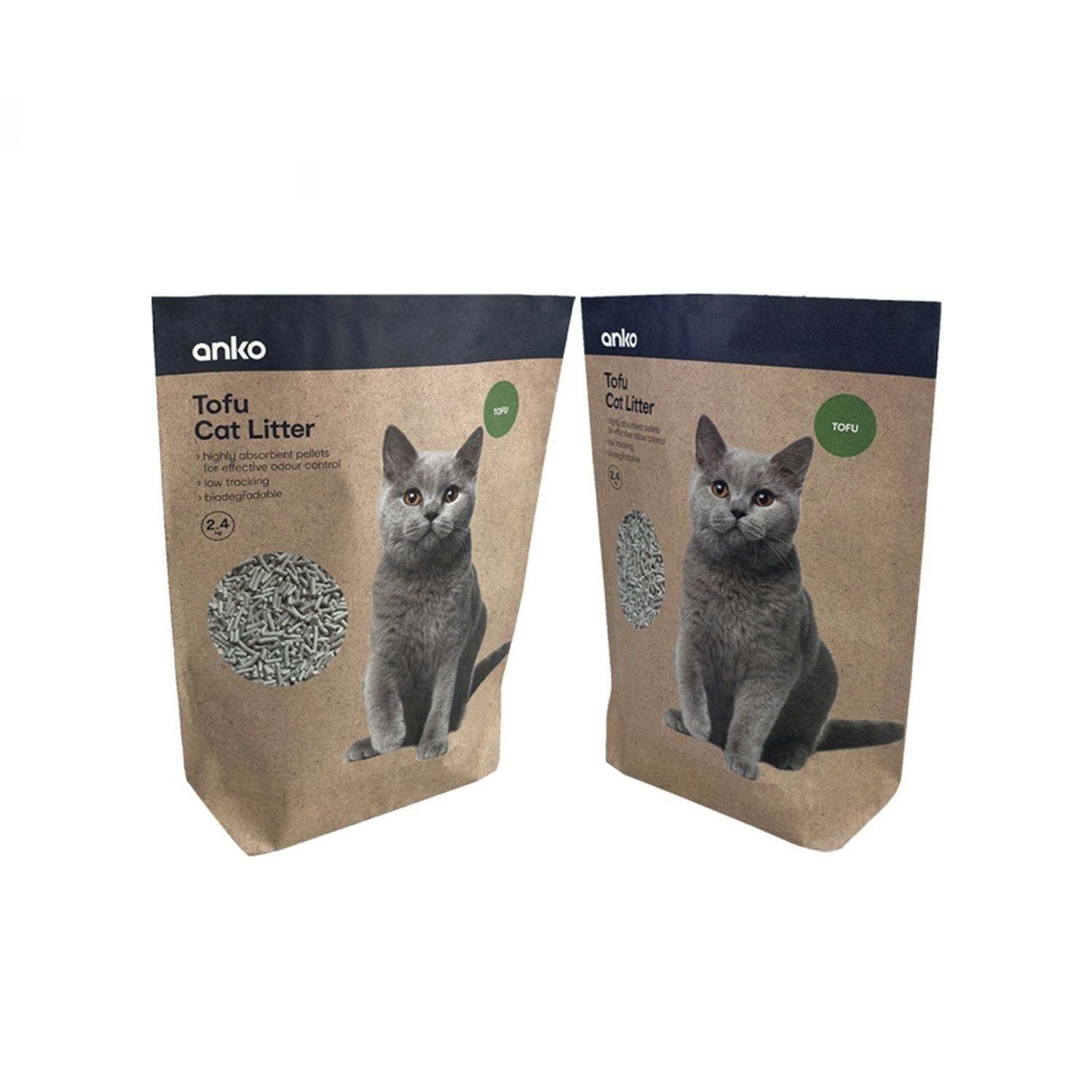 Sac en papier de liti&egrave;re pour chats